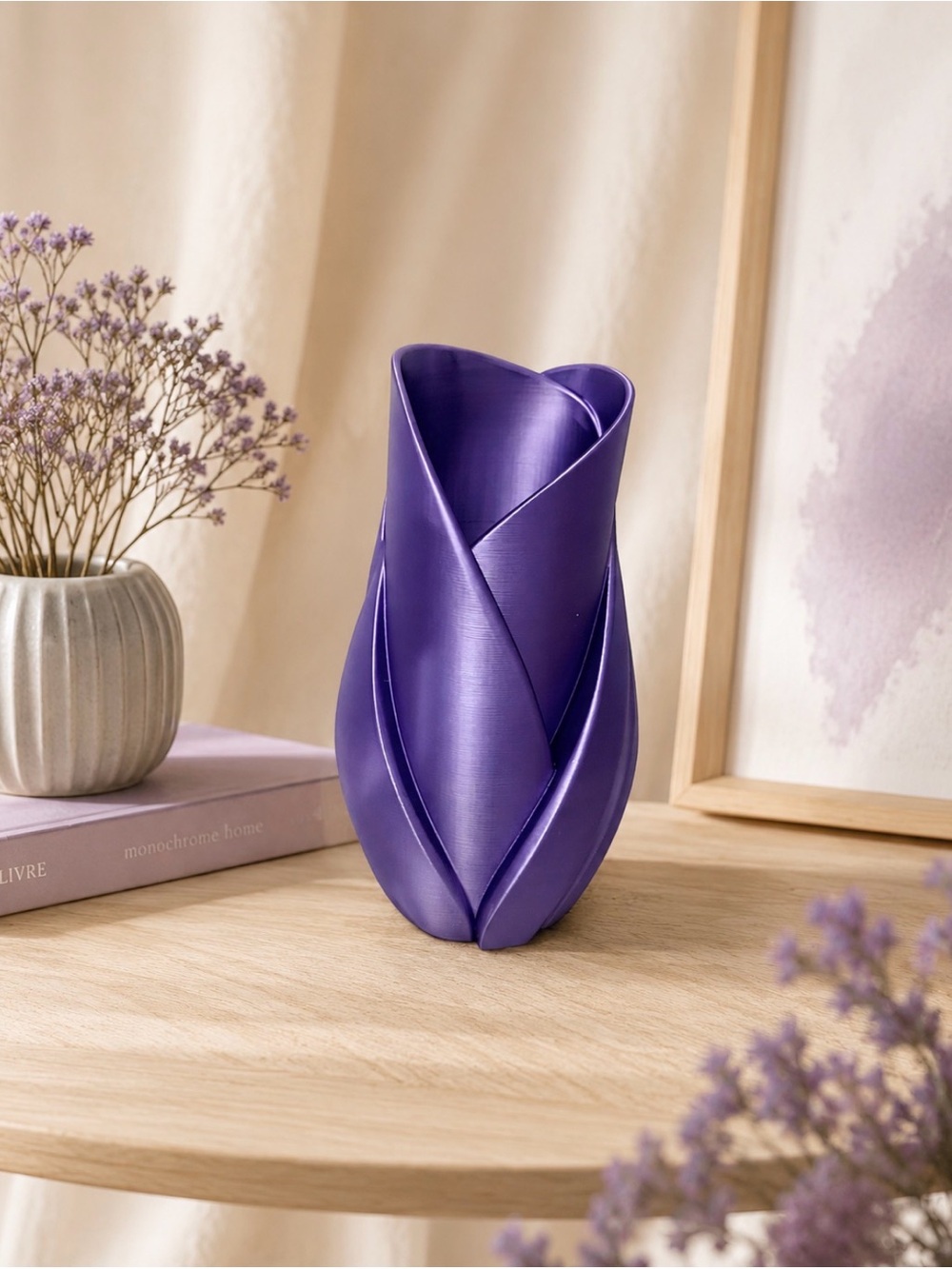 Purple Decorative Tulip Vase - Home Accents
